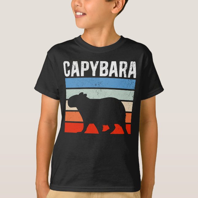 Retro Vintag Capybara Süße Tier T-Shirt (Vorderseite)