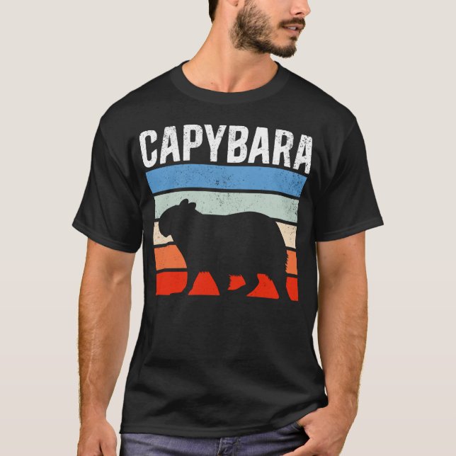 Retro Vintag Capybara Süße Tier T-Shirt (Vorderseite)