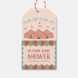 Retro Vintag Carnival Circus Baby Dusche Geschenkanhänger