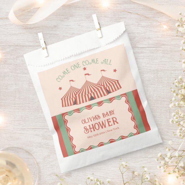 Retro Vintag Carnival Circus Baby Dusche Geschenktütchen (Ausgeschnitten)