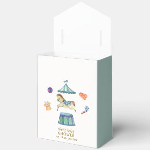 Retro Vintag Carousel Carnival Baby Dusche Geschenkschachtel