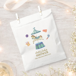 Retro Vintag Carousel Carnival Baby Dusche Geschenktütchen
