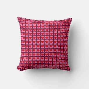 Retro Vintag Checkered Heart Y2K Pattern Kissen