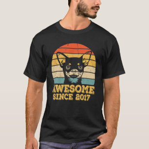 Retro Vintag Chihuahua 4. Geburtstagshund Lover 4 T-Shirt