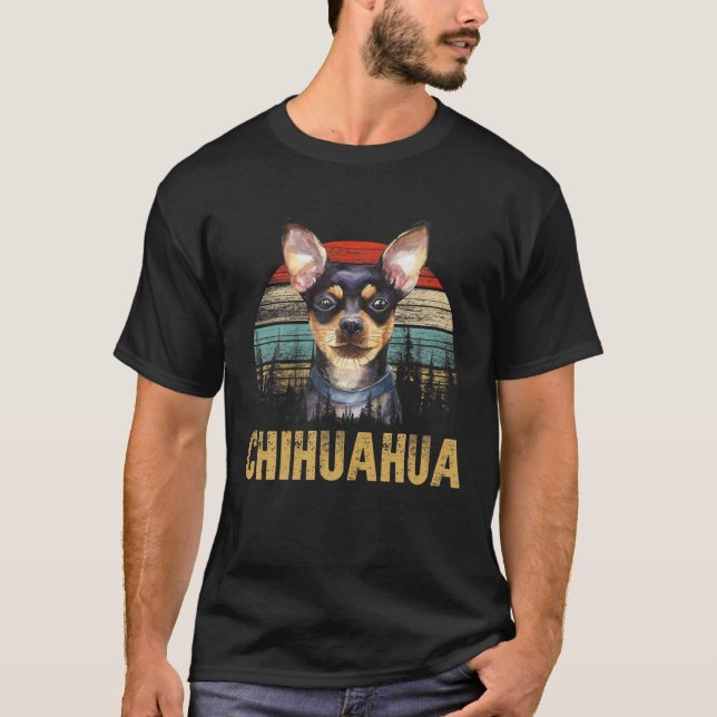 Retro Vintag Chihuahua Dog Lover Geschenke T-Shirt (Vorderseite)