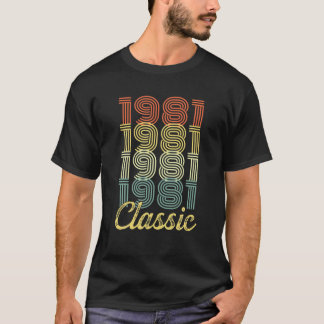 Retro Vintag Classic 1981 Geburtstag 40 Jahre 40. T-Shirt