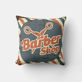 Retro Vintag Classic Blue Barber Shop Kissen