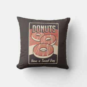 Retro Vintag Classic Doughnut haben einen schönen Kissen
