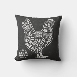 Retro Vintag Classic Grunge Chicken Kissen