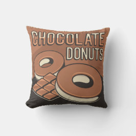 Retro Vintag Classic Grunge Chocolate donut Kissen