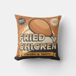 Retro Vintag Classic Grunge Fried Chicken Kissen