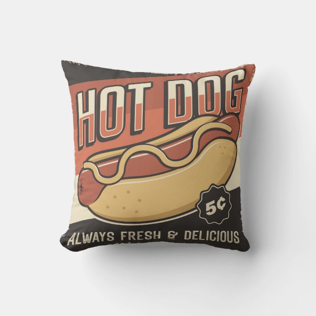 Retro Vintag Classic Grunge Frische Hündin Kissen (Vorderseite)