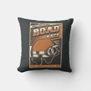 Retro Vintag Classic Grunge Motorrad Helm Kissen