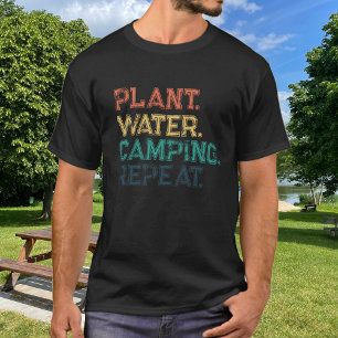 Retro Vintag Colors Pflanze Wasser Camping wiederh T-Shirt