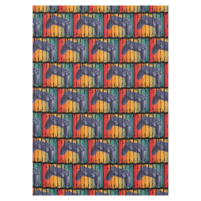 RETRO VINTAG CONTROLLER CONSOO VIDEO GAMES GAMER TISCHDECKE (Vorderseite)