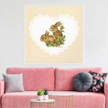 Retro Vintag Coquette Pastel Baby Animals Bunny