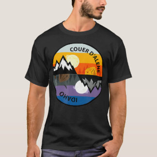 Retro Vintag Couer dAlene Idaho Souvenir Camping T-Shirt