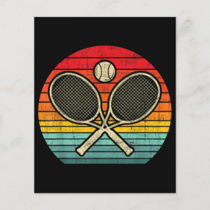 Retro Vintag Crossed Tennis Racket - Sporthafen