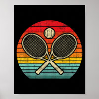 Retro Vintag Crossed Tennis Racket - Sporthafen