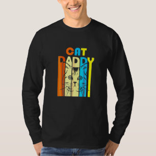 Retro Vintag Daddy Cat Fatherday T-Shirt