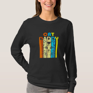 Retro Vintag Daddy Cat Fatherday T-Shirt