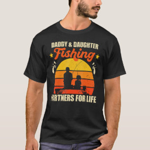 Retro Vintag Daddy Daughter Fishing Partner für L T-Shirt