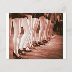 Retro Vintag Dancing Women Schöne Tanzbeine Postkarte
