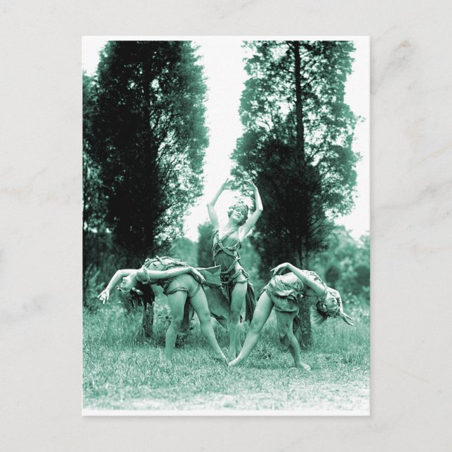 Retro Vintag Dancing Women Wild Women Postkarte (Vorderseite)
