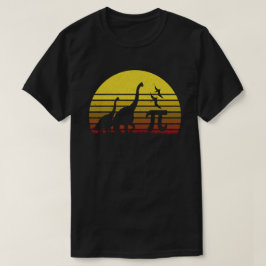 Retro Vintag Dinosaurier Silhouette Pi Tag 3.14 T-Shirt