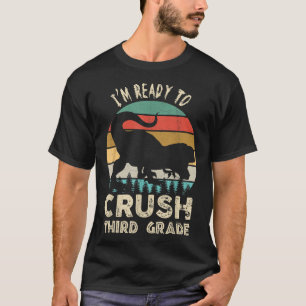 Retro Vintag Dinosaurus Kid wird diese zerdrücken T-Shirt