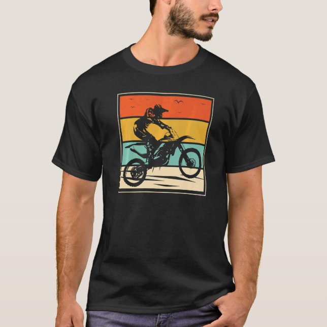 Retro Vintag Dirt Bike Motocross Apparel T-Shirt (Vorderseite)