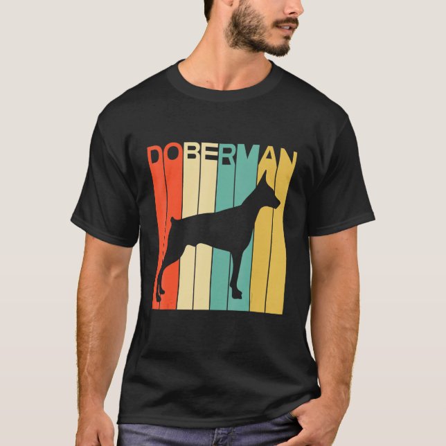 Retro Vintag Doberman - Doberman Eigentümer Geburt T-Shirt (Vorderseite)