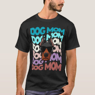 Retro Vintag Doberman Pinscher Hund Mama Sonnenbri T-Shirt