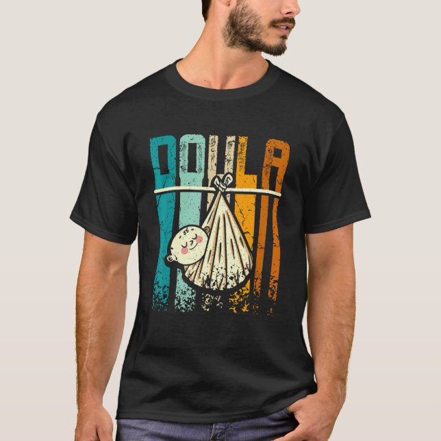 Retro Vintag Doula T-Shirt (Vorderseite)