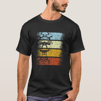 Retro Vintag Drones Drone Quadrocopter Drone Pilo T-Shirt