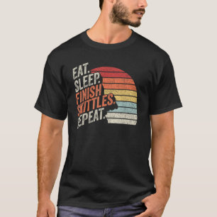 Retro Vintag Eat Sleep Finnische Skittles Player R T-Shirt