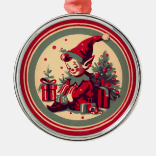 Retro Vintag Elf Ornament