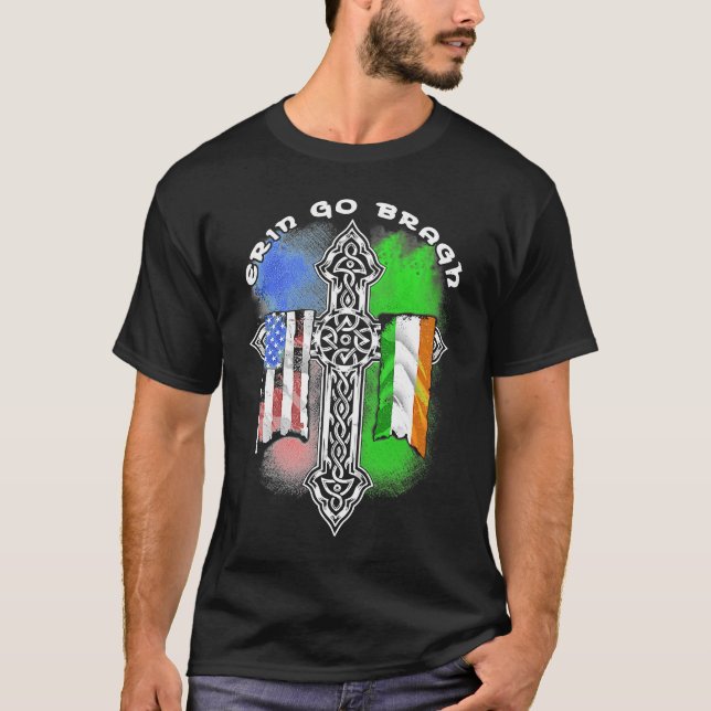 Retro Vintag Erin Go Bragh T-Shirt (Vorderseite)