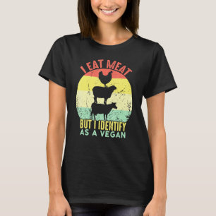 Retro Vintag esse ich Fleisch, aber ich identifizi T-Shirt
