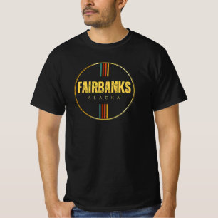 Retro Vintag Fairbanks City Alaska Staat 70er Ak T-Shirt