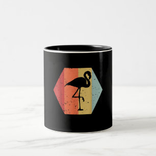 Retro Vintag Flamingo Niedlich Flamingo Lover Zweifarbige Tasse