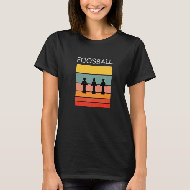 Retro Vintag Foosball Player Tischtennistisch T-Shirt (Vorderseite)