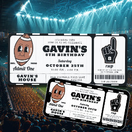 Retro Vintag Football Ticket Sport Geburtstagspart Einladung