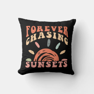 Retro Vintag Forever Jagen Sunsets Sommerferien Kissen