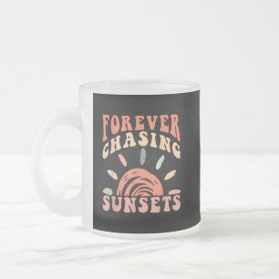 Retro Vintag Forever Jagen Sunsets Sommerferien Mattglastasse