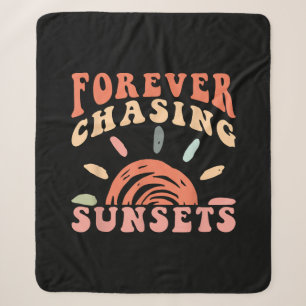 Retro Vintag Forever Jagen Sunsets Sommerferien Sherpadecke