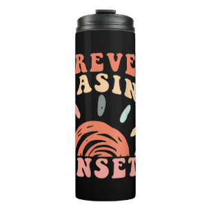 Retro Vintag Forever Jagen Sunsets Sommerferien Thermosbecher