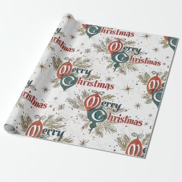 Retro Vintag Frohe Weihnachten Geschenkpapier