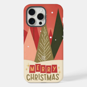 Retro/Vintag Frohe Weihnachtsbaum iPhone 15 Pro Max Hülle