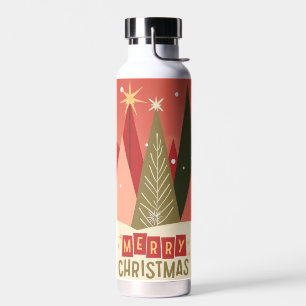 Retro/Vintag Frohe Weihnachtsbaum Trinkflasche